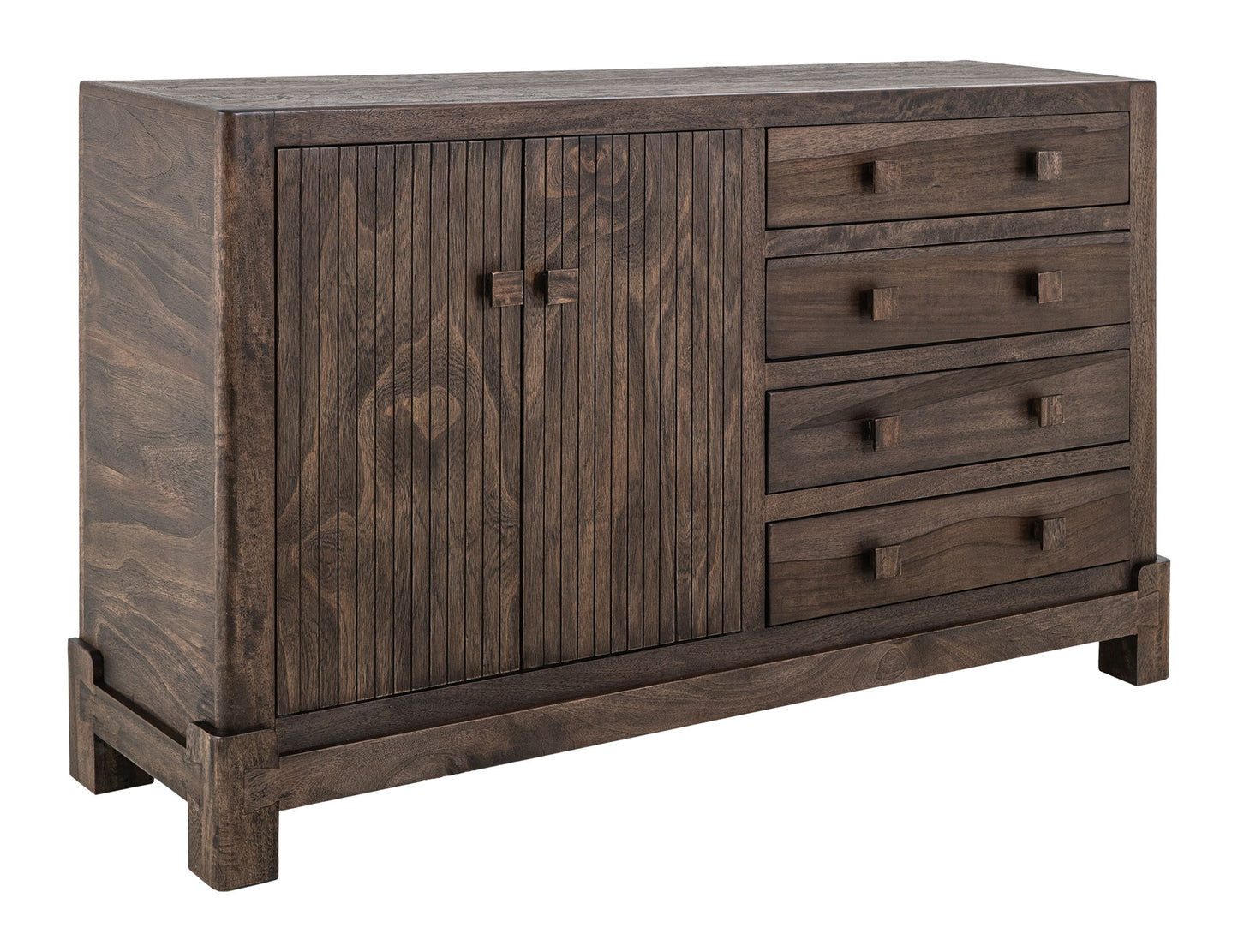 Atenas - Console With 4 Drawer And 2 Doors - Dark Brown