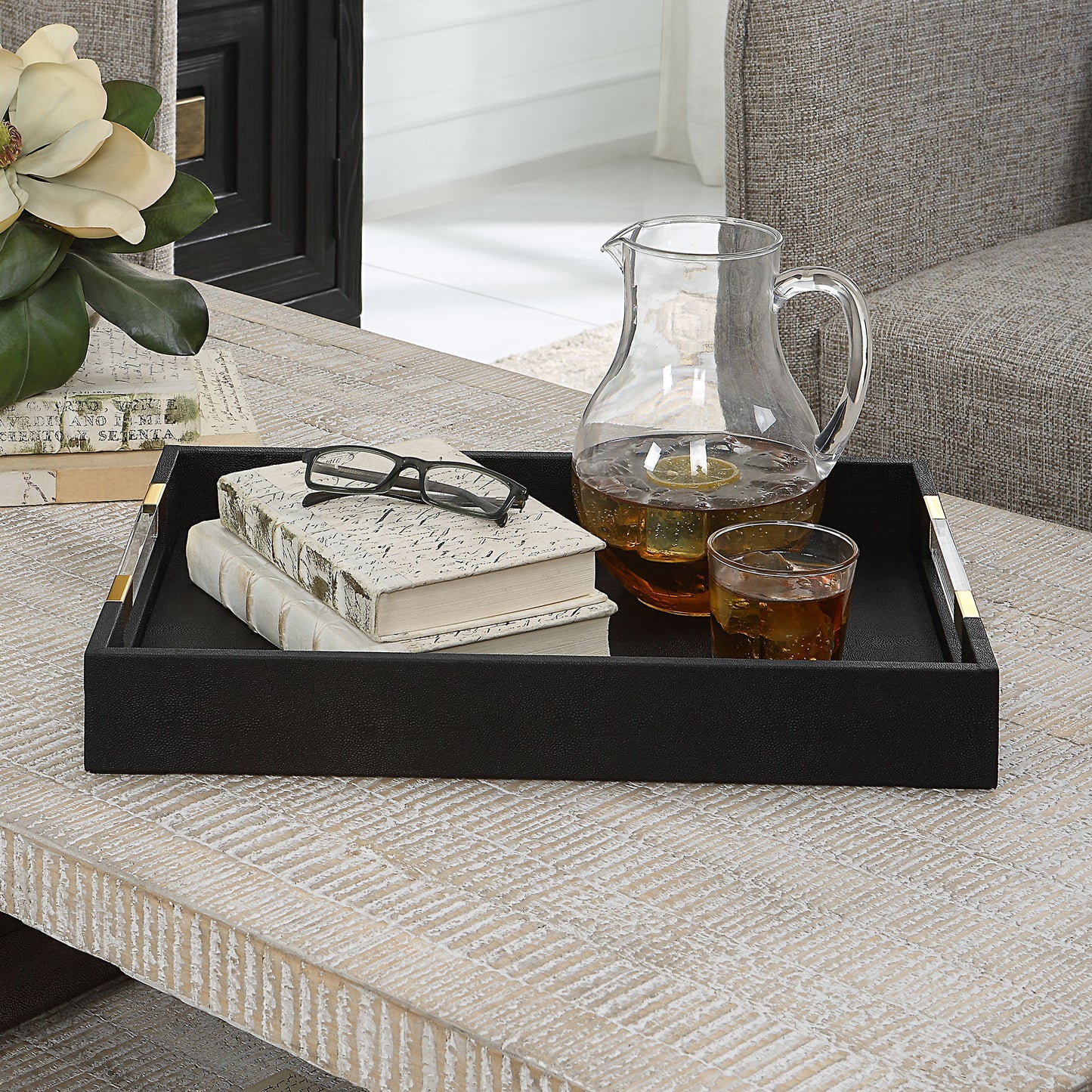 Wessex - Black Shagreen Tray