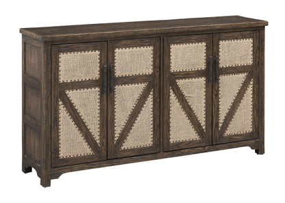 Rochport - Four Door Credenza - Brown / Taupe