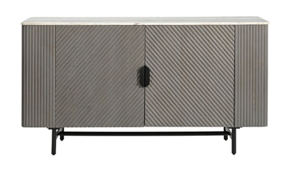 Nebulous - Two Door Credenza - Gray / White