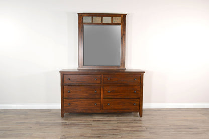 Santa Fe - Petite Dresser With Mirror - Dark Chocolate