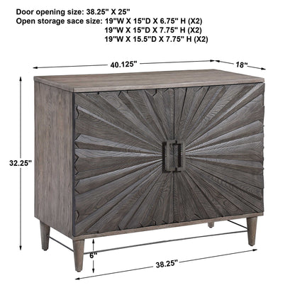 Shield - Oak 2 Door Cabinet - Gray
