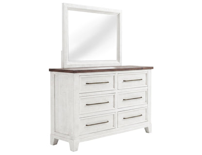 Stoa - Mirror - White / Brown