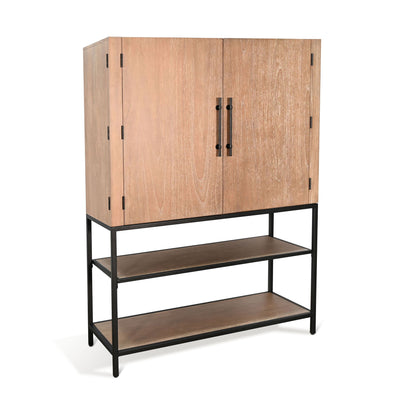 Violet - Wine Bar Cabinet - Oak Grove