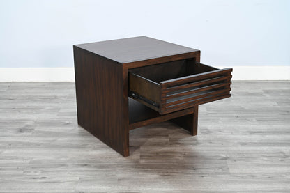 End Table With Drawer - Coffee Bean