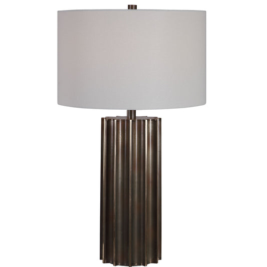 Khalio - Gun Metal Table Lamp - Dark Brown