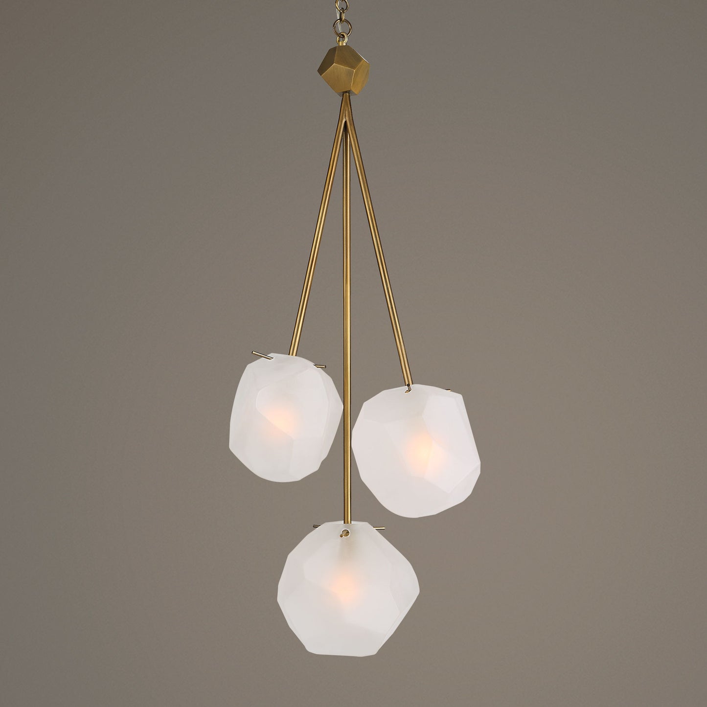 Geodesic - 3 Light Pendant - White