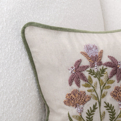 Belcourt - 14" x 26" Pillow - Floral Multi / Olive Green