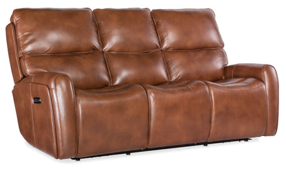 MS - Crosby Zero Gravity Power Sofa With Power Headrest - Brown