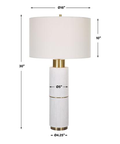 Ruse - Whitewashed Table Lamp