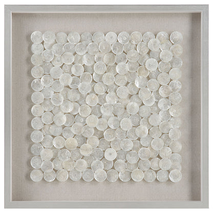 Roxas - Capiz Shell Shadow Box - Pearl Silver