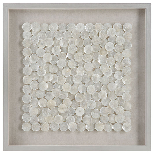 Roxas - Capiz Shell Shadow Box - Pearl Silver