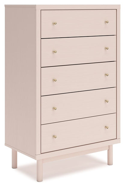 Wistenpine - Blush - Five Drawer Chest