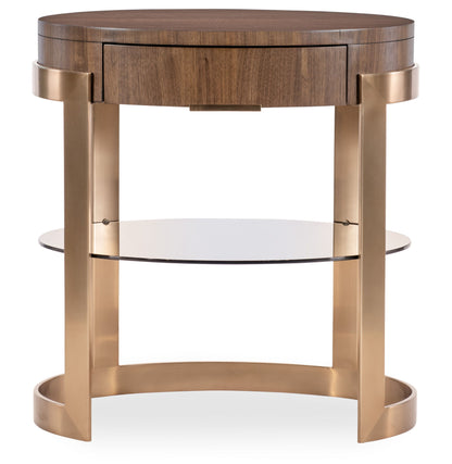 Eleana - Oval Nightstand - Medium Wood