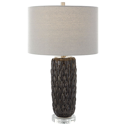 Nettle - Textured Table Lamp - Dark Gray