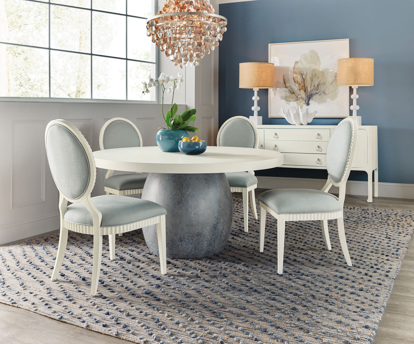 Serenity - Martinique Side Chair (Set of 2) - White / Pearl Silver