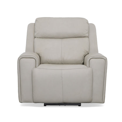 Barnett - Power Recliner With Power Headrest & Lumbar - Timber