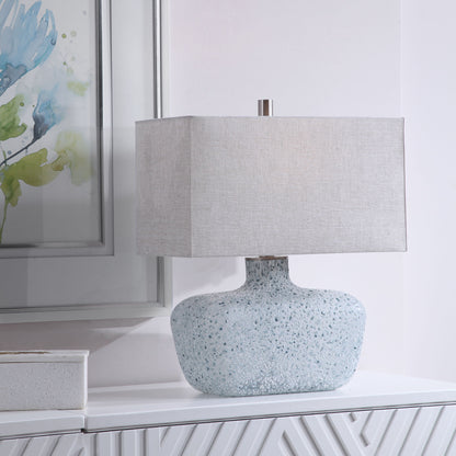 Matisse - Textured Glass Table Lamp - Blue, Light