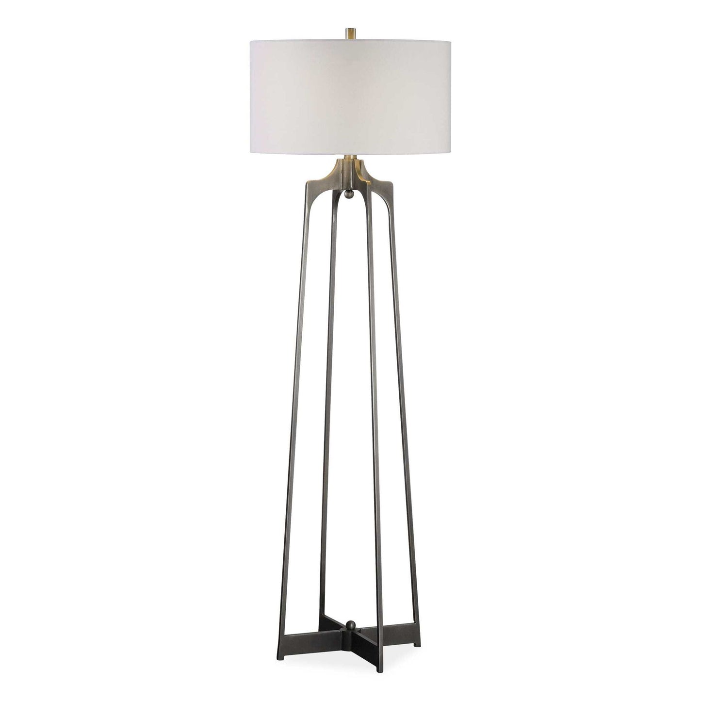 Adrian - Modern Floor Lamp - Pearl Silver