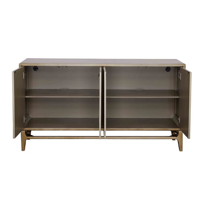 Dreamscape - Four Door Credenza - Gold / Silverleaf