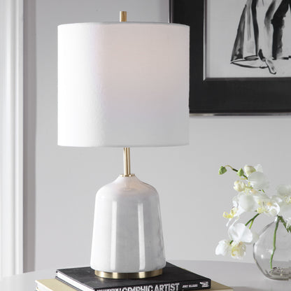 Eloise - Marble Table Lamp - White