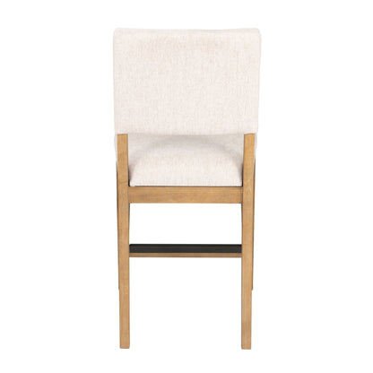 Millwork - Counter Chair (Set of 2) - White / Light Brown