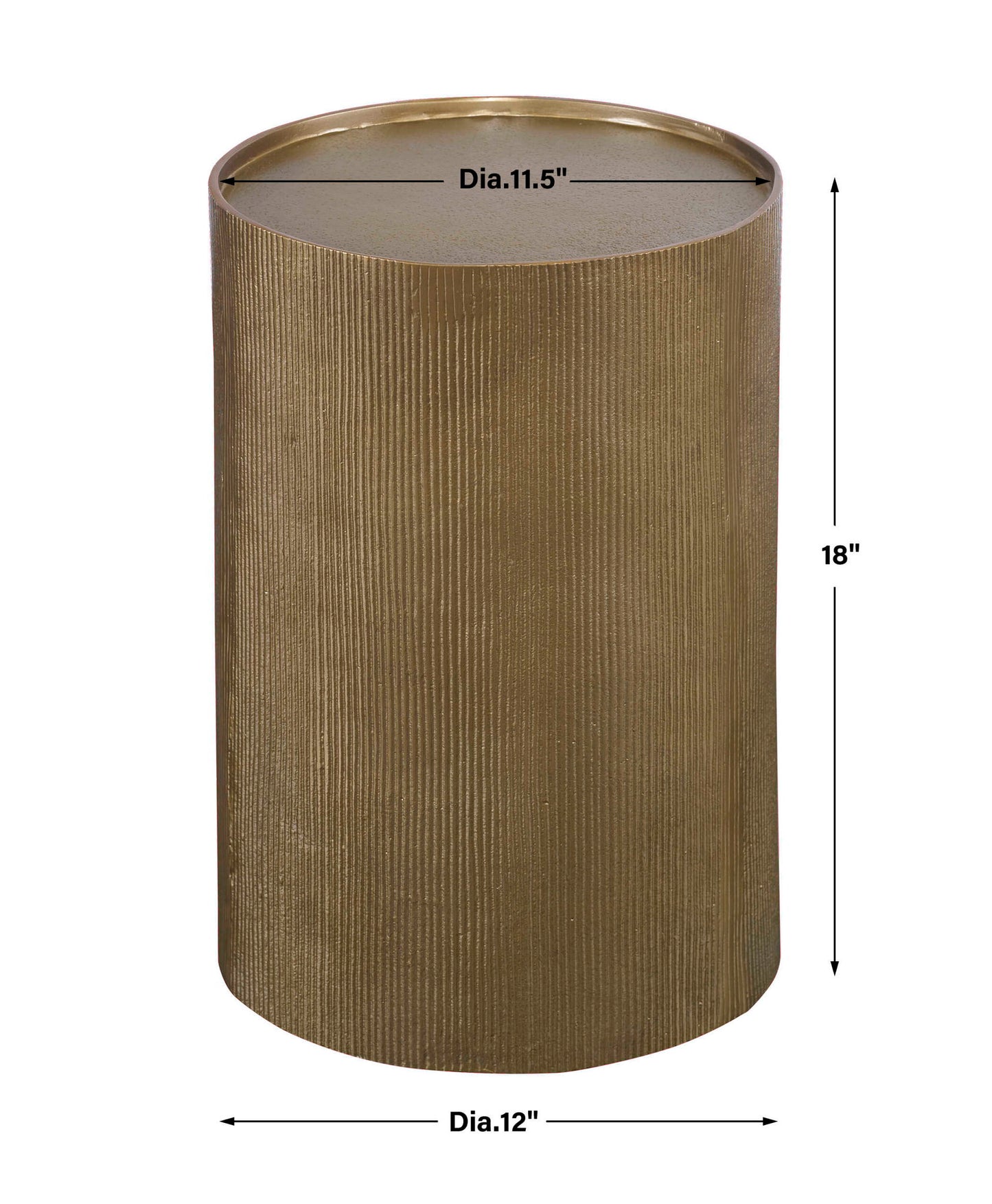 Adrina - Drum Accent Table - Gold