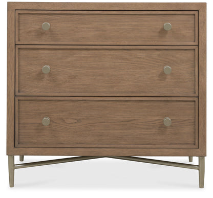 Sonnet - Three-Drawer Nightstand - Dark Gray