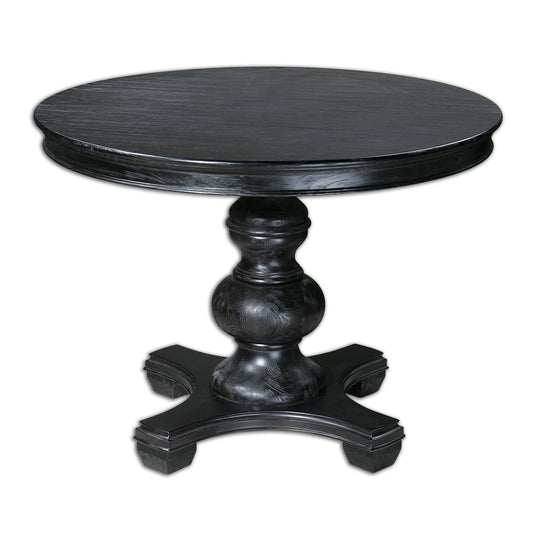 Brynmore - Wood Grain Round Table - Black