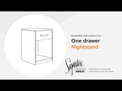 Finch - One Drawer Night Stand - 23" Height - Black